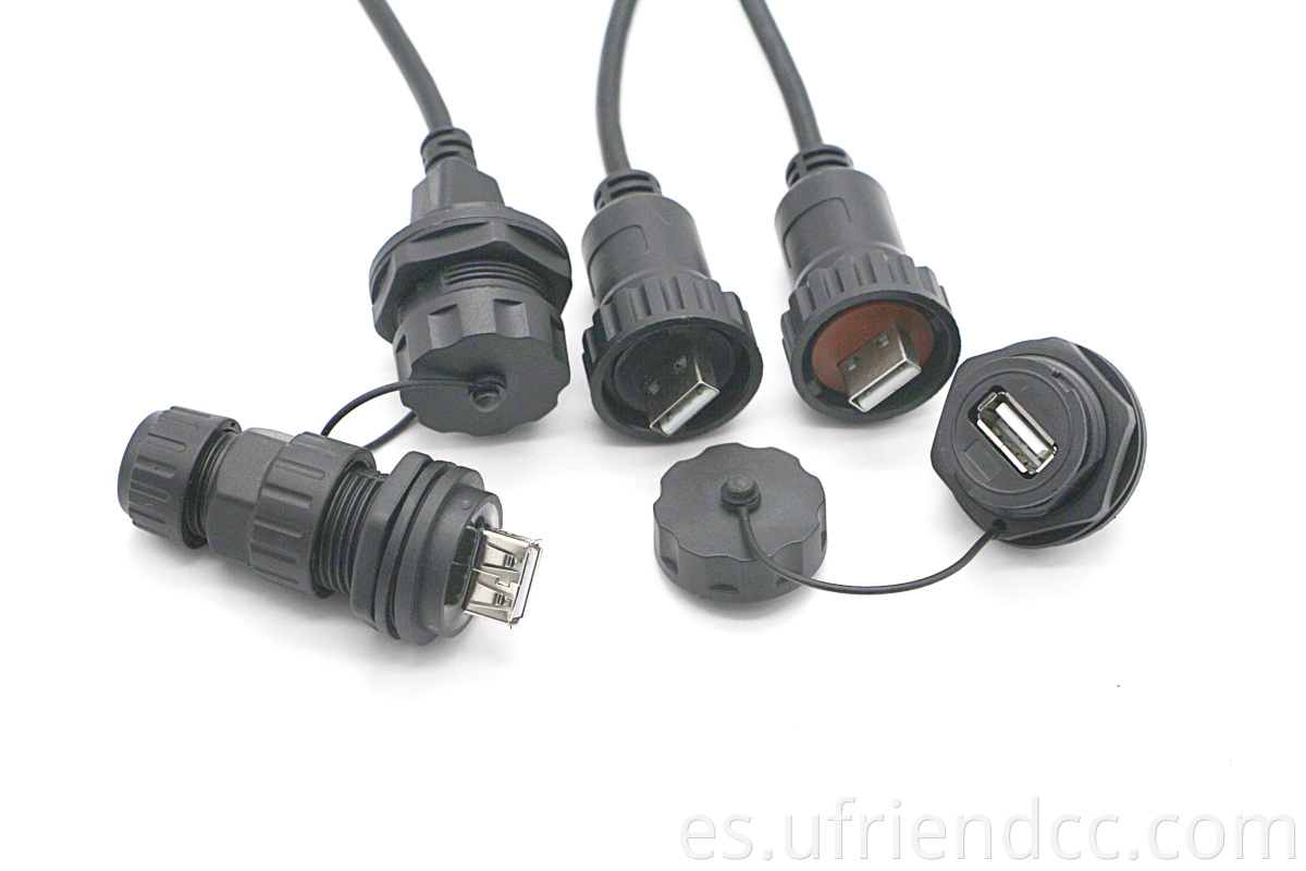 IP67 personalizado impermeable 2 3 4 pines M8 M8 M12 Cable de conector